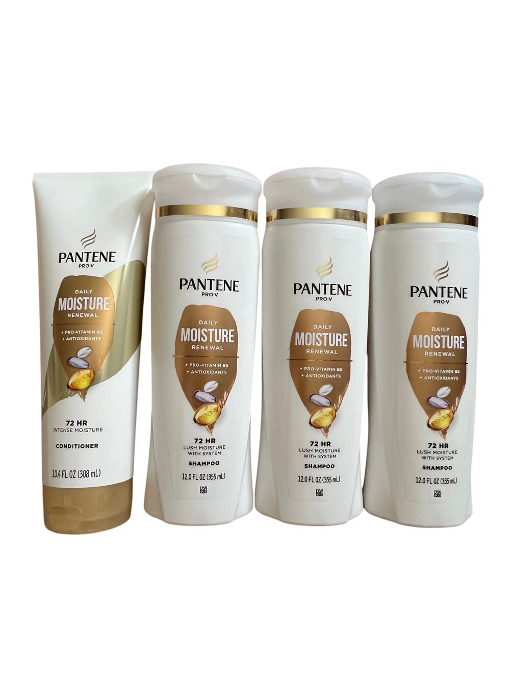 Lot 4 Pantene Pro-V Daily Moisture Renewal Shampoo & Conditioner 12.0 fl oz